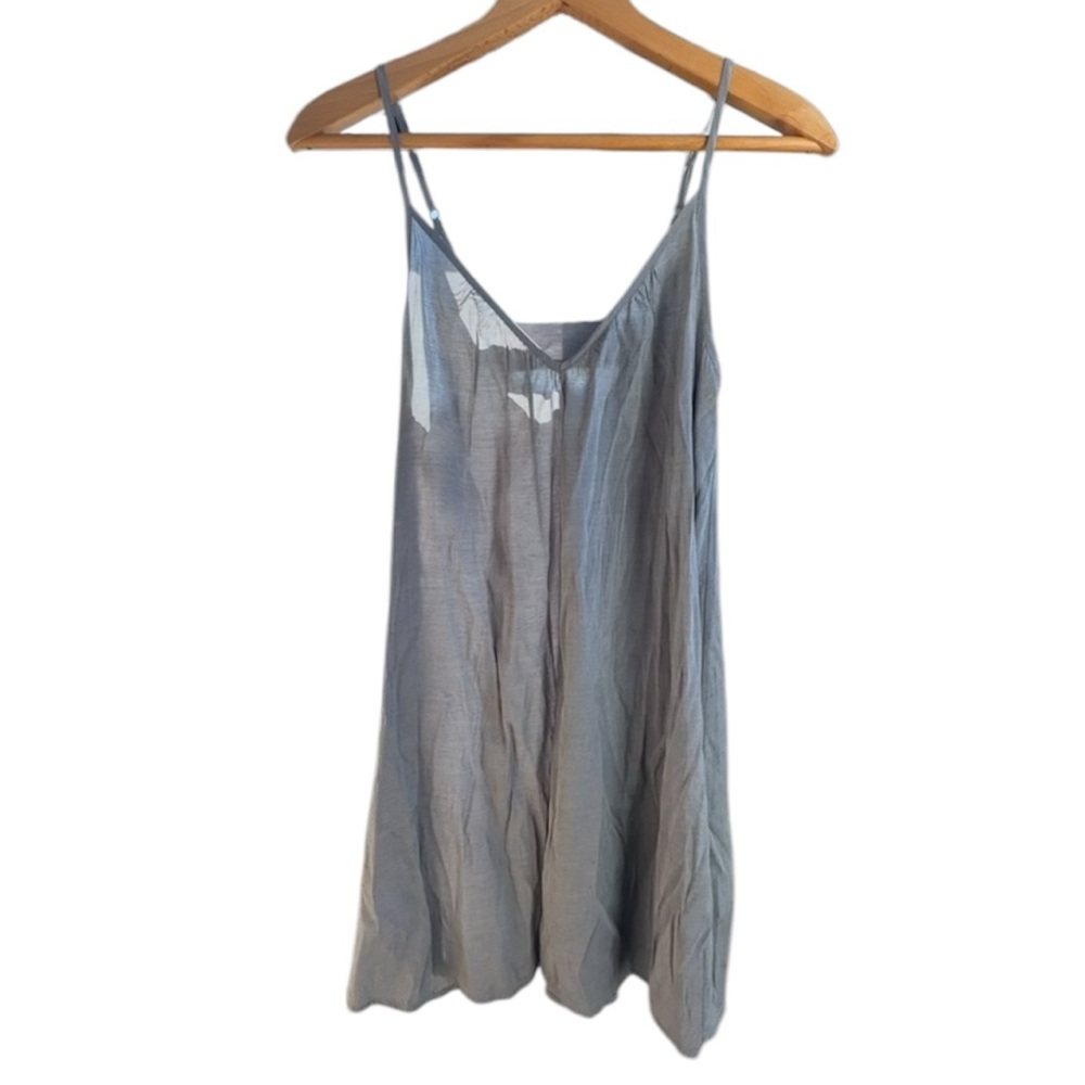 Pink Stitch Mini Dress Gray 2